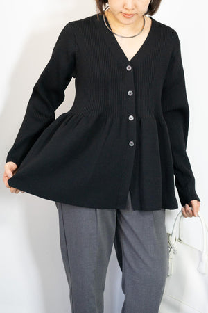 スポンディッシュペプラムカーディガン