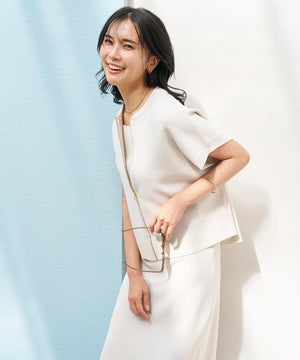 スゴ機能美ニット スリーブレスブルゾン