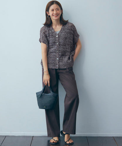 テープミックススカシ ドルマン ニットベスト