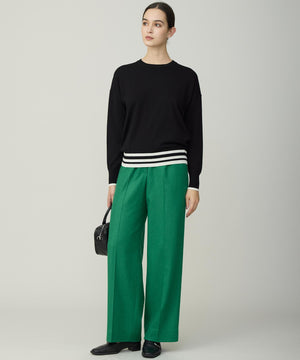 ウォッシャブルライトウール ストレートパンツ