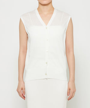 シアーニット ノースリーブベスト