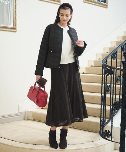 2WAYノーカラーダウン ジャケット