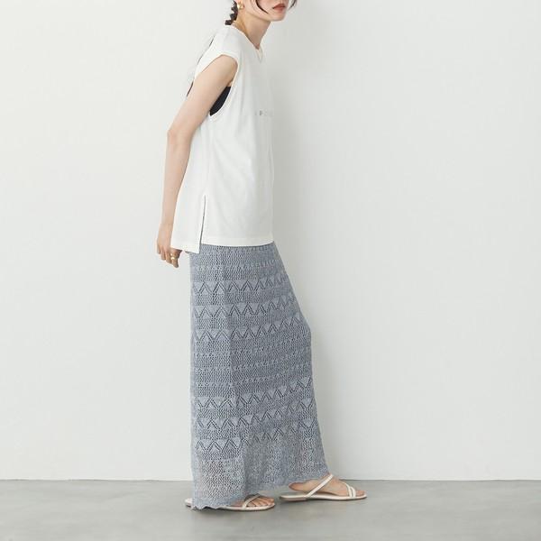 透かし編みAラインスカート