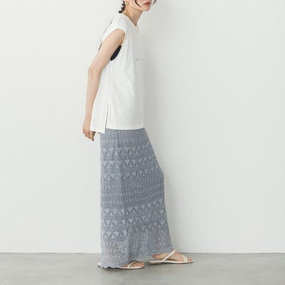 透かし編みAラインスカート