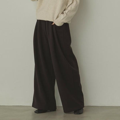 あったかポンチベロアボンディングワイドパンツ