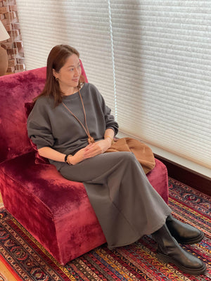 ライトスウェット ボートネックセットアップ