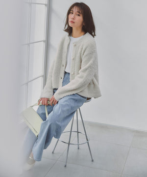 撥水ストレッチ ルーズワイドデニム