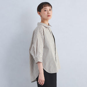 ストライプ ドルマン シャツ