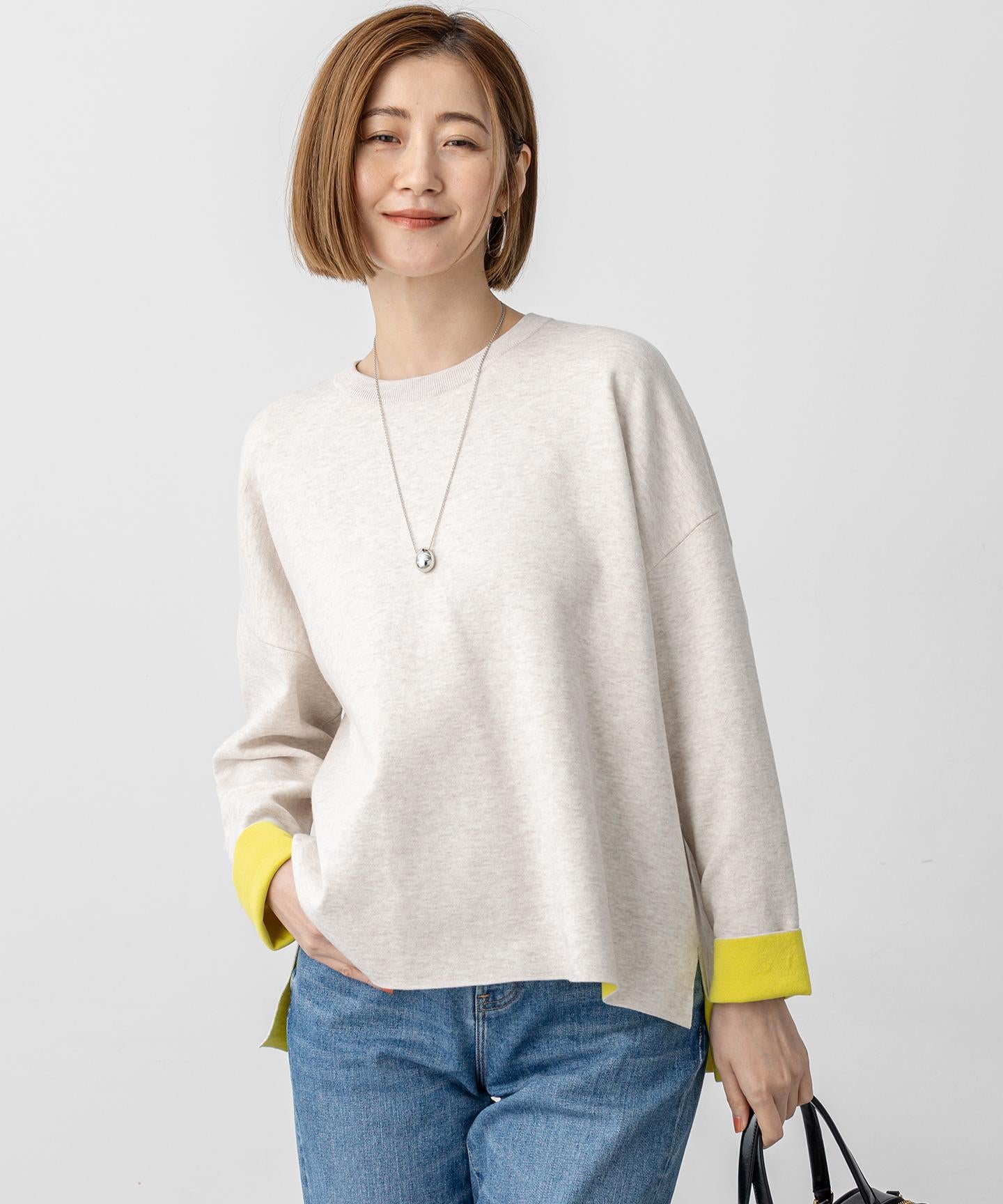 ダブルフェイス プルオーバー ニット