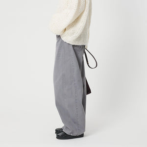 コットンデニム カーブパンツ