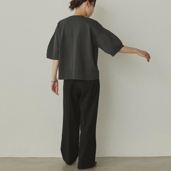 ぽわん5分袖ニットプルオーバー