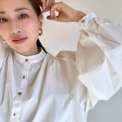 ハートボタンシャツ