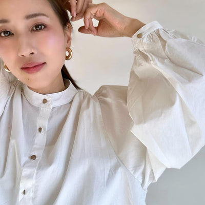 ハートボタンシャツ