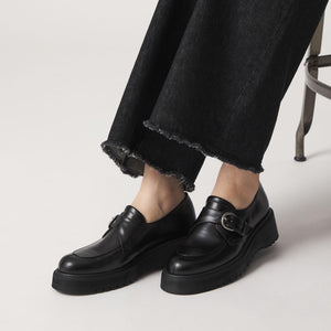 モンクストラップボリュームソールフラット55↑