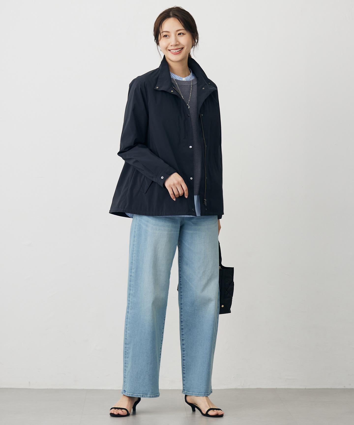 BASIC STRETCH DENIM ワイド ストレート デニム