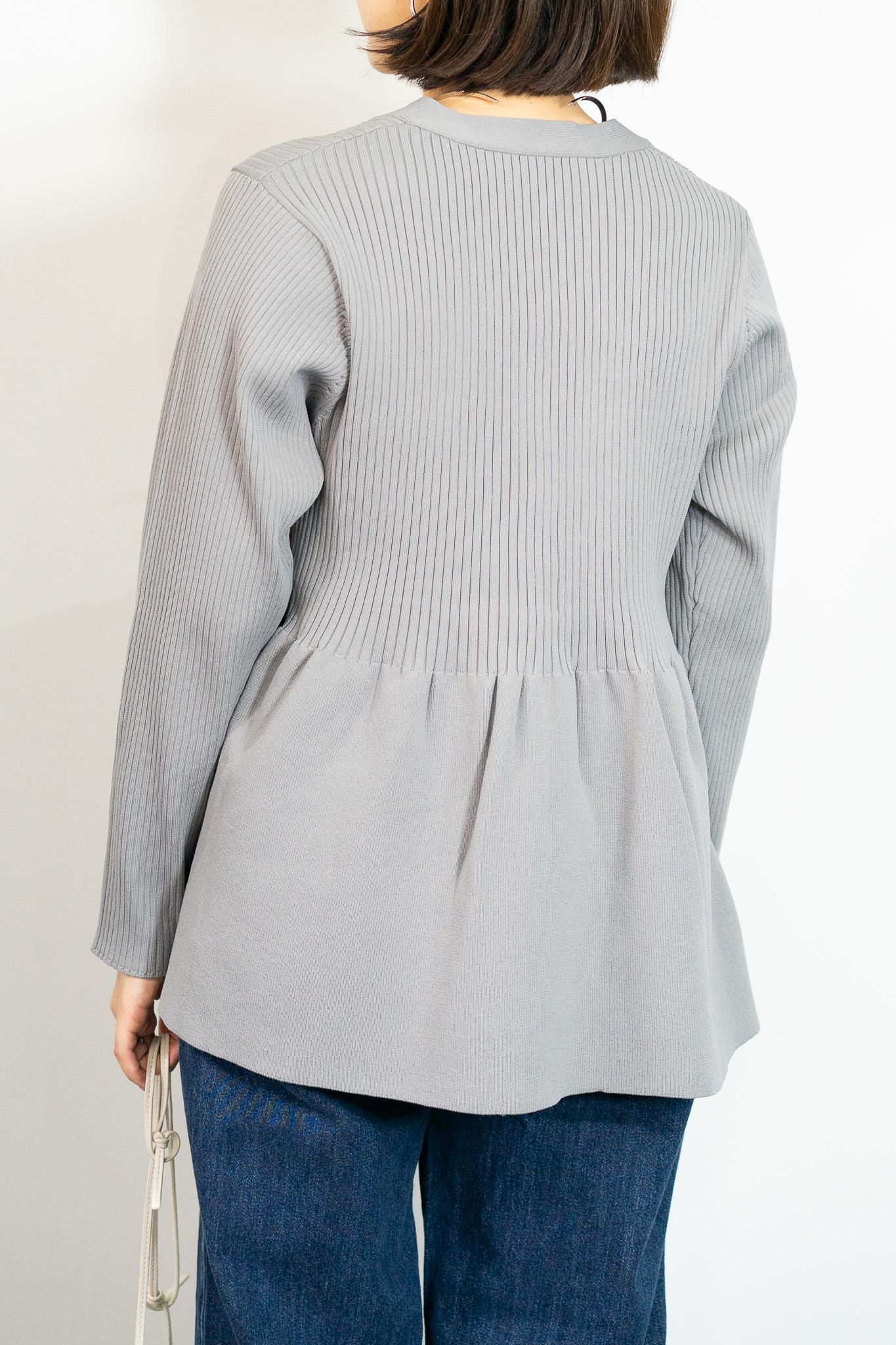 スポンディッシュペプラムカーディガン