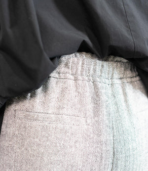 サイドフリンジヘリンボーンパンツ