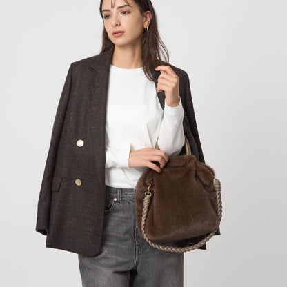 フェイクファー2WAY トートバッグ / ショルダーバッグ