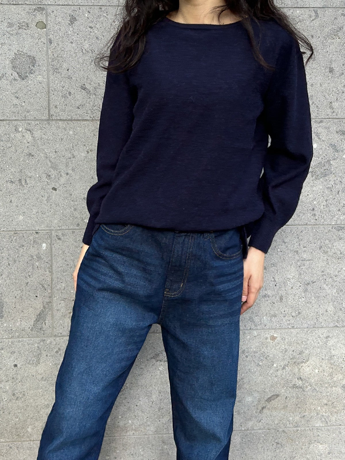 ボートカラーボリュームスリーブニット