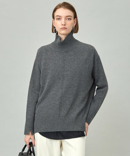 ソフトカシミヤミックス ハイネックニット