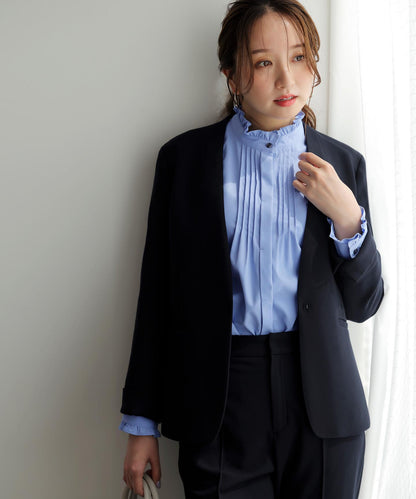 ピンタックフリル シャツ