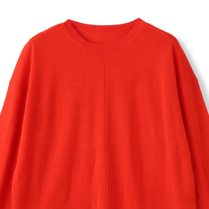 【WEB限定】ベーシックウールクルーネックニット≪洗える≫