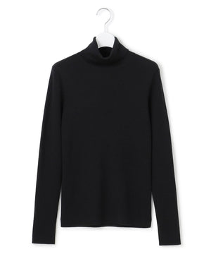 ウーステッドウール リブタートル ニット