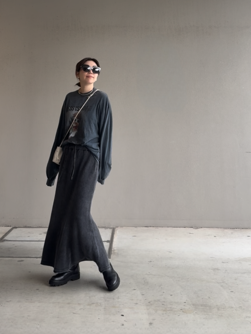 ヴィンテージウォッシュニットスカート