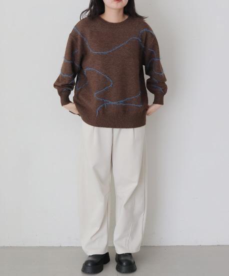 ニュアンスラインニット