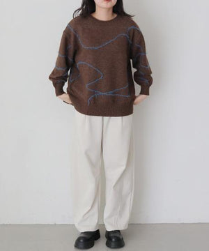 ニュアンスラインニット