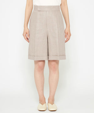 ヘリンボーン リネン ショートパンツ（uncrave WHITE）