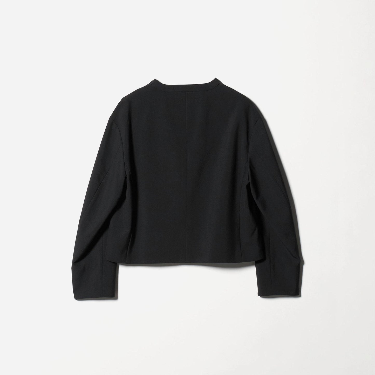ポリエステルブレンド カラーレス ショートジャケット