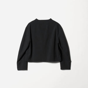 ポリエステルブレンド カラーレス ショートジャケット