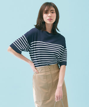 スゴ機能美 ハーフスリーブ ニット