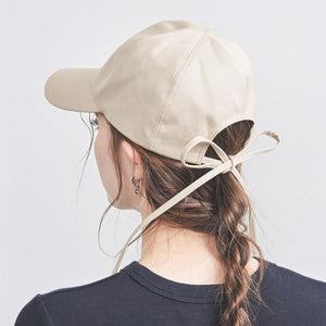 コットン バックリボン キャップ UV