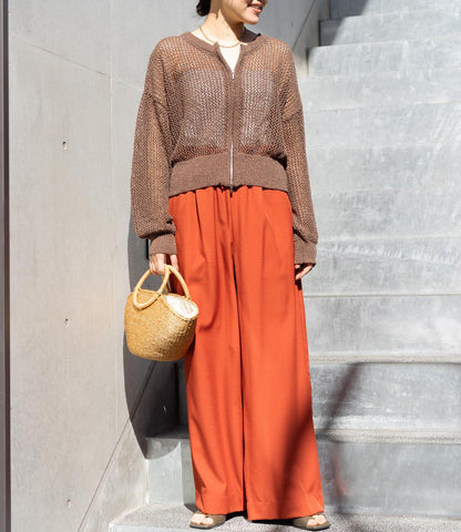 ダブルジップメッシュラメカーデブルゾン