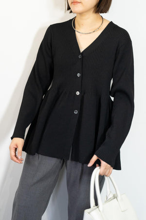 スポンディッシュペプラムカーディガン