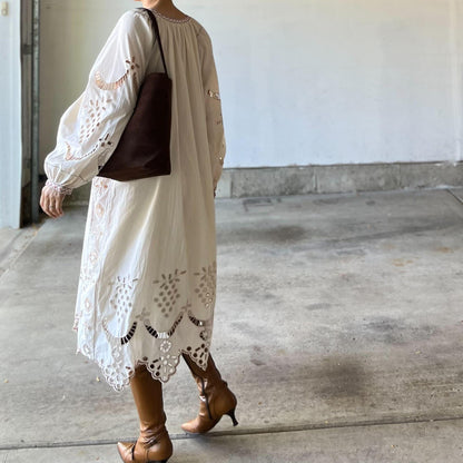 クルーエル刺繍ボヘミアンワンピース