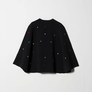 エンブロイダリー フラワー ケープニット ‐ウォッシャブル‐