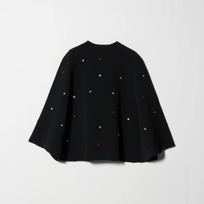 エンブロイダリー フラワー ケープニット ‐ウォッシャブル‐