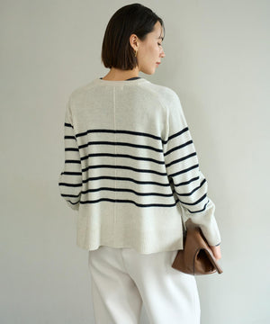 カシミヤブレンド クルーネックニット