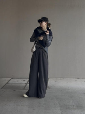 リネンワイドスラックス