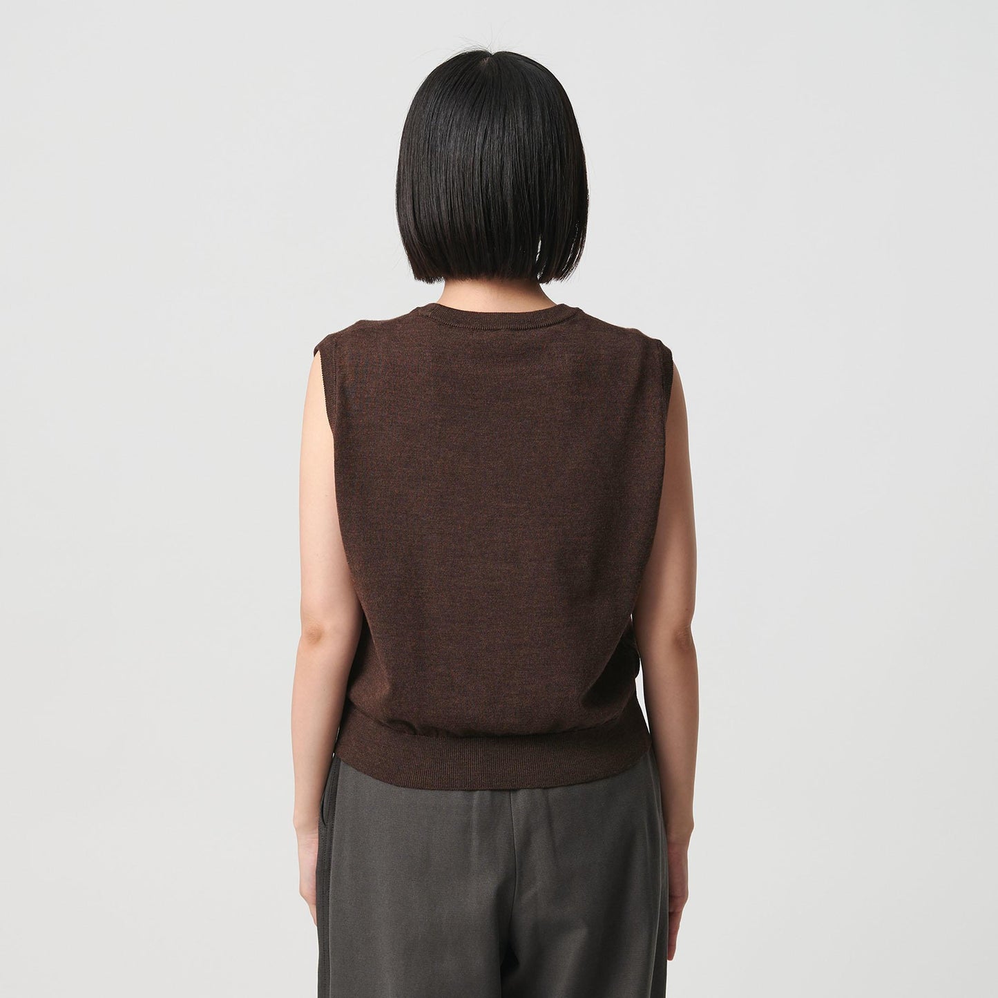 ウール アーガイル&ソリッドベスト