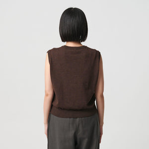 ウール アーガイル&ソリッドベスト