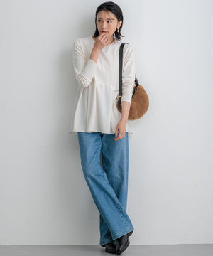 23区DENIM ストレッチ ワイドパンツ