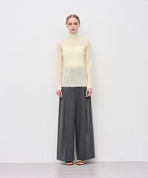 シアーニット コンビトップス