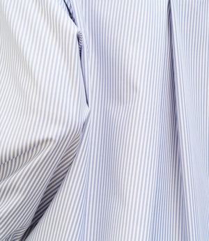 ストライプギャザースリーブブラウス