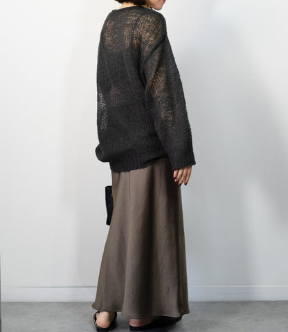 メッシュニットトップス