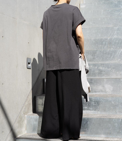 【接触冷感】フレンチスリーブチュニックカットソー