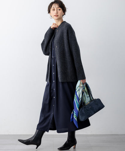 ラクーンブレンドダブルフェイス ニット アウター